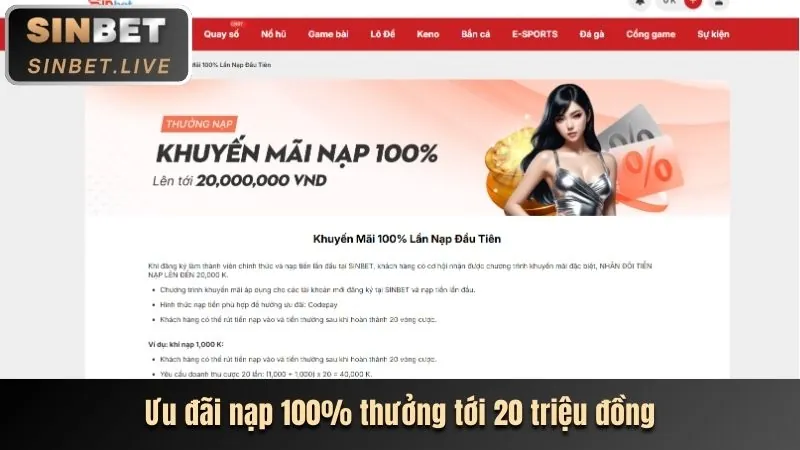 Thưởng Chào Mừng Nạp Tiền Lần Đầu